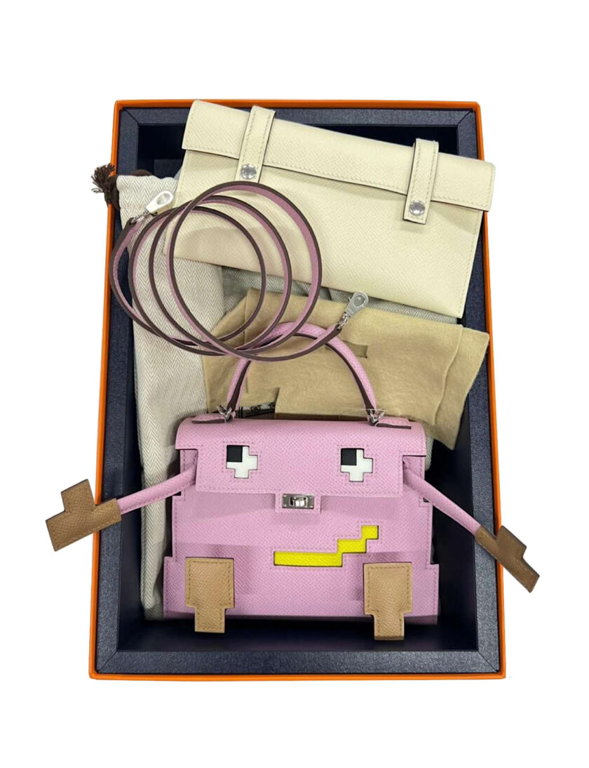 Hermes Kelly Doll Quelle Idole Picto Mauve Sylvestre Lime Chai Epsom PHW