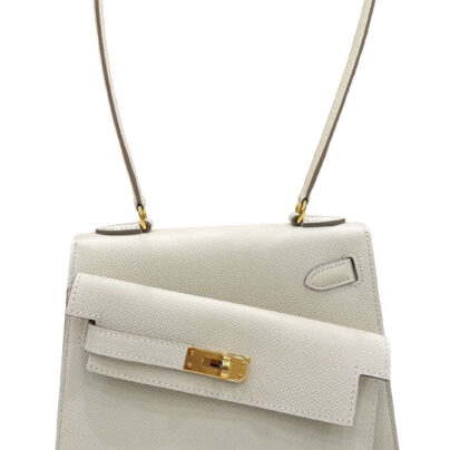 Hermes Kelly Sellier 20 Desordre Craie White Epsom Gold Hardware