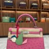 Hermes Kelly Sellier 25 Fuchsia Ostrich PHW