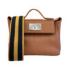 Hermes Mini 24 24 Gold Evercolor Swift Leather Palladium Hardware