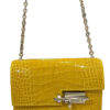 Hermes Mini Verrou Mimosa Shiny Alligator Palladium Hardware