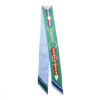 Hermes Silk Green Light Blue Twilly Scarf