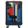 Hermes Suitcase Blue Leopard Canvas Travel Cabin Luggage