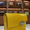 Rare Hermes Mini Verrou Mimosa Shiny Alligator Palladium Hardware