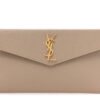 Saint Laurent Uptown Pouch in Beige Grain De Poudre Leather Goldtone Hardware