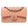 Chanel Classic Double Flap Small Peach Pink Lambskin Goldtone Hardware