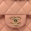 Chanel Classic Double Flap Small Peach Pink Lambskin Goldtone Hardware GHW