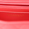 Chanel Mini Rectangular Flap Bag Red Lambskin Leather Gold Hardware stamp