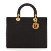 Christian Dior Lady Dior Large Brown Leather Bag