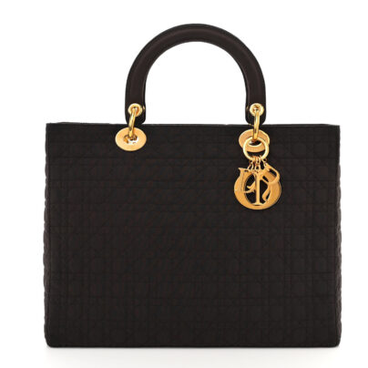 Christian Dior Lady Dior Large Brown Leather Bag