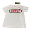 Gucci Children's Apple print logo off white cotton t shirt