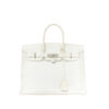 Hermes Birkin 35 White Clemence Leather Palladium Hardware