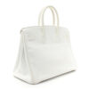 Hermes Birkin 35 White Clemence Leather Palladium Hardware back