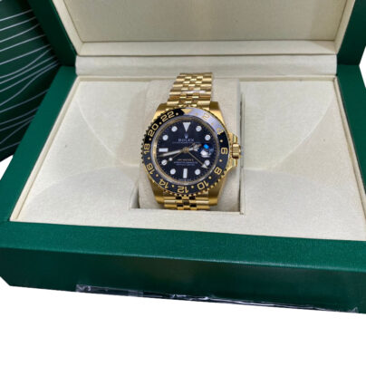 Rolex GMT Master II (126718GRNR) 40mm Yellow Gold Black Dial Watch