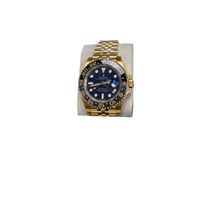 Rolex GMT Master II 40mm (126718GRNR) Yellow Gold Black Dial Watch