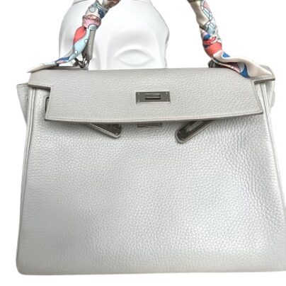 Hermes Kelly Retourne 28 Beton Clemence Palladium Hardware
