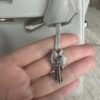 Hermes Kelly Retourne 28 Beton Clemence Palladium Hardware keys