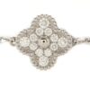 VCA Van Cleef and Arpels 5 Motifs Vintage Alhambra Bracelet 18K White Gold and Black Onyx with Diamonds