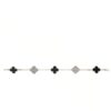 Van Cleef and Arpels 5 Motifs Vintage Alhambra Bracelet 18K White Gold and Black Onyx with Diamonds