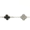 Van Cleef and Arpels VCA 5 Motifs Vintage Alhambra Bracelet 18K White Gold and Black Onyx with Diamonds