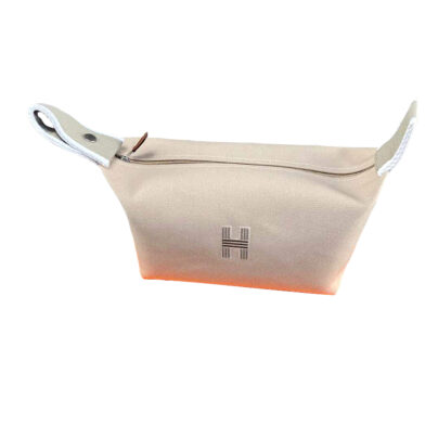 Hermes Bride A Brac Small Case Grey Cotton Canvas