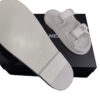 Chanel CC Dad White Sandals Grained Calfskin no strap