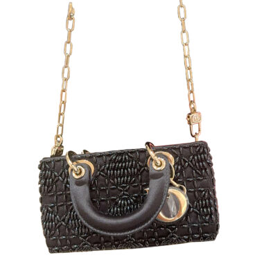 Christian Dior Micro Lady D Joy Bag Black Cannage Lambskin