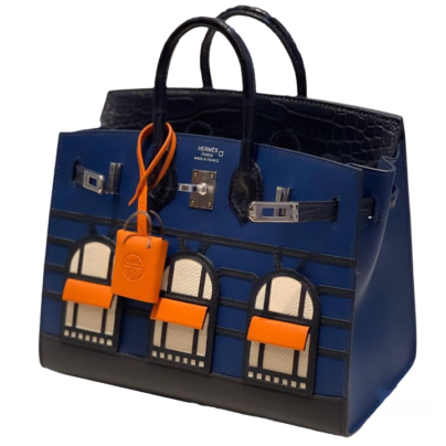Hermes Birkin Sellier 20cm Faubourg Night Limited Edition Handbag Palladium Hardware