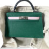 Hermes Kelly 20 Sellier Tri Color Vert Moyen Mauve Gris Meyer Epsom PHW