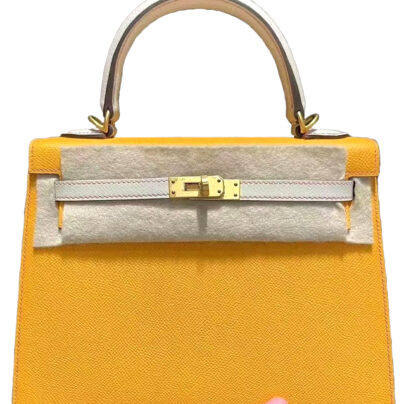 Hermes Kelly Sellier 25 HSS Jaune D'Or Nata Epsom Gold Hardware