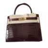 Hermes Kelly Sellier 28 Bordeaux Shiny Niloticus GHW