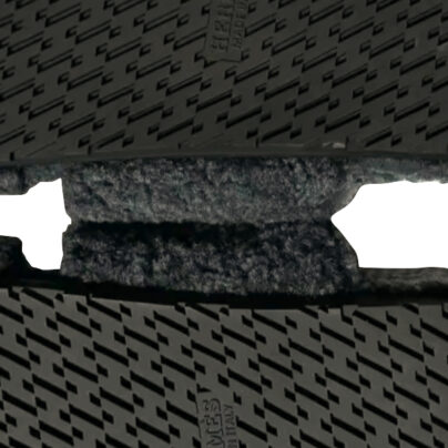 New Hermès Chypre Dark Grey Faux fur Sandals Size 39