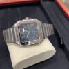 New Santos de Cartier Medium Green Dial Steel Watch WSSA0061