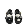 Christian Dior DiorAct Black Lambskin Leather Sandals Size 39