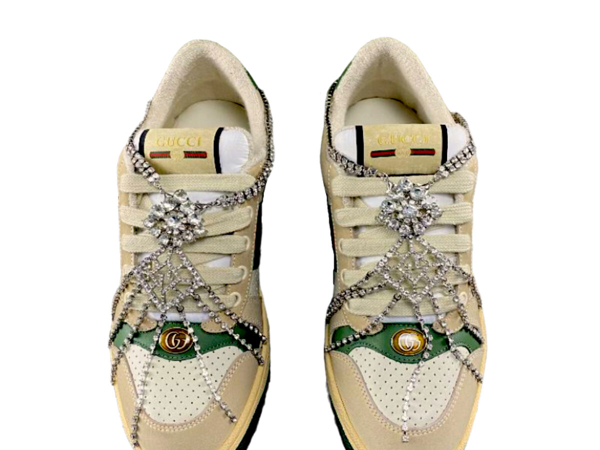 Gucci Art Deco Screener White Leather Low-top sneakers | Wornright