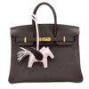 Hermes Birkin 25 Ebene Togo Leather Gold Hardware