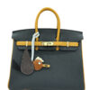 Hermes Birkin 25 HSS Togo Vert Rousseau Beige Sable Permabrass Hardware