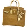 Hermes Birkin 25 Kraft Vanilla Alligator Special Order Permabrass Hardware