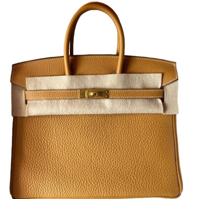 Hermes Birkin 25 Natural Sable Togo Gold Hardware