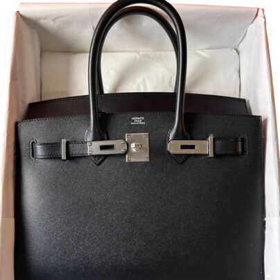 Hermes Birkin 30 Black Madame Sellier PHW