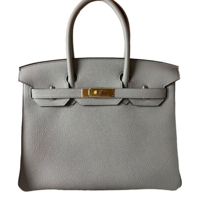 Hermes Birkin 30 Bleu Glacier Togo Gold Hardware