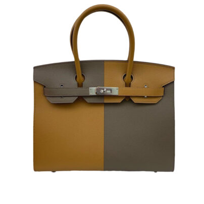 Hermes Birkin 30 Sellier Casaque Etoupe Sesame Epsom Leather Palladium Hardware