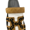 Hermes Chypre Sandals Leopard Brown Suede Size 37