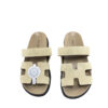 Hermès Chypre Sandals in Velvet Beige Argile
