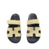 Hermès Chypre Velvet Beige Argile Sandals