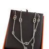 Hermes Farandole 120 Long Necklace Silver Chaine D'Ancre Motifs
