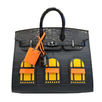 Hermes Faubourg Birkin 20 Midnight Black Alligator Limited Edition Handbag