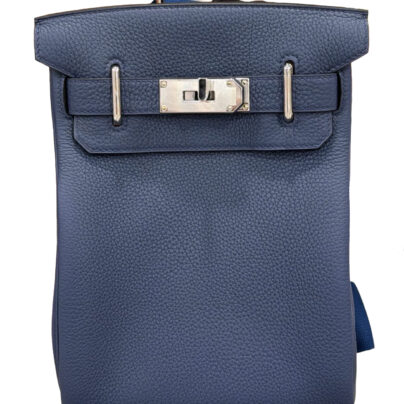 Hermes Hac A Dos PM Navy Blue Togo Backpack Palladium Hardware