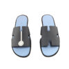 Hermes Izmir Black Leather mens slippers size 44