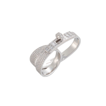 Hermes Kelly Gavroche Diamond Double Ring